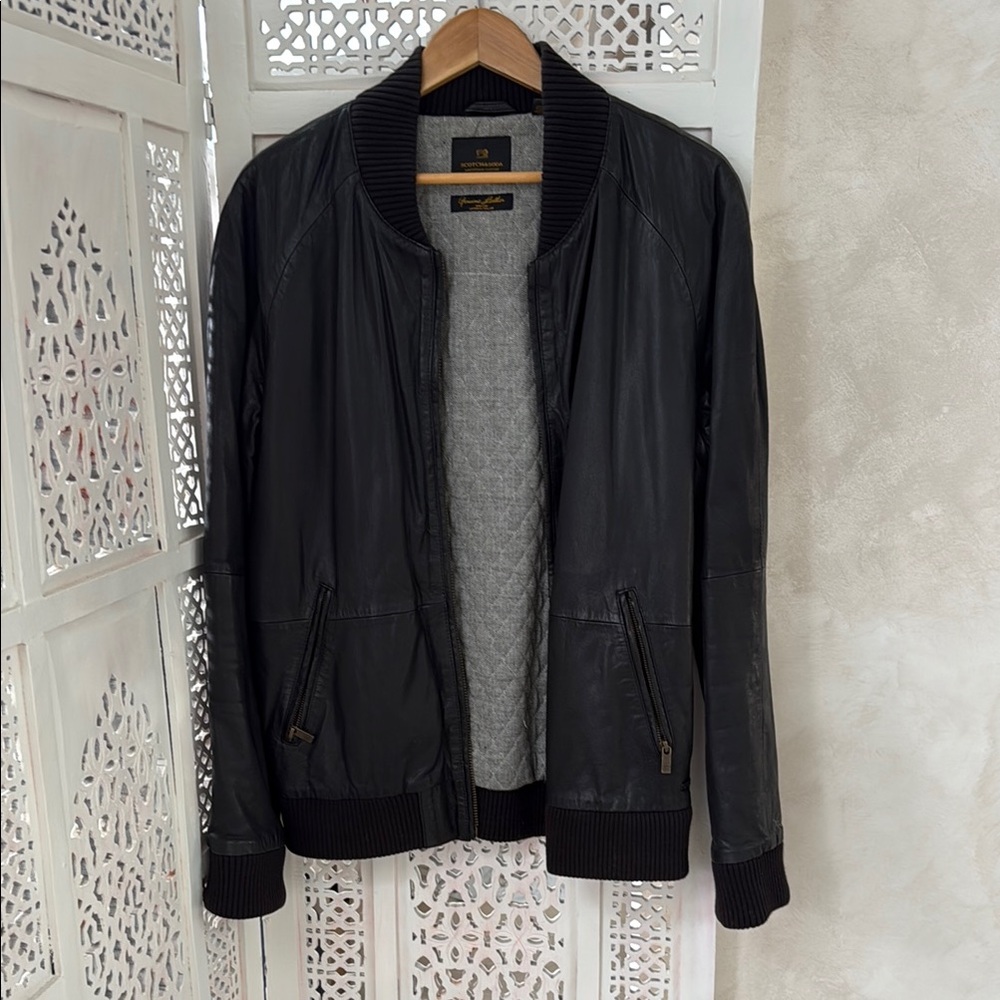 Scotch & Soda Black Bomber Jacket